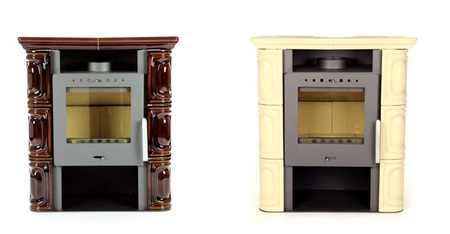 Piec kaflowy kominek koza 6kW (kolor: olive) - spełnia anty-smogowy EkoProjekt 48279116